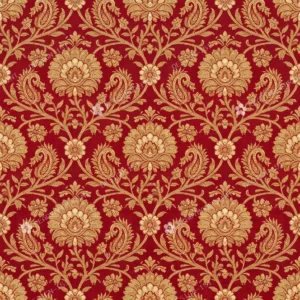 Madder Red Zari Rosette Jaal Madder Red Zari Rosette Jaal