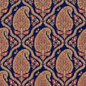 Navy Blue Zari Paisley Jaal