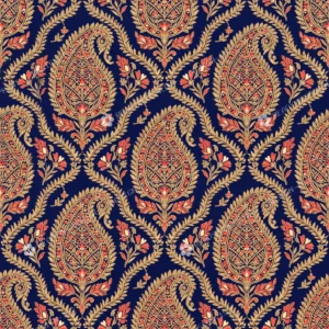 Navy Blue Zari Paisley Jaal Navy Blue Zari Paisley Jaal