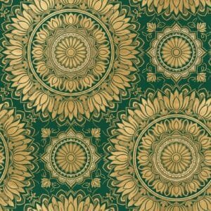 Olive Zari Sunburst Jaal