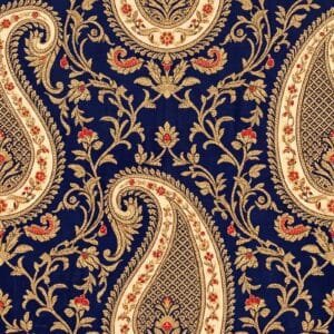 Navy Blue Banarasi Brocade Paisley Jaal