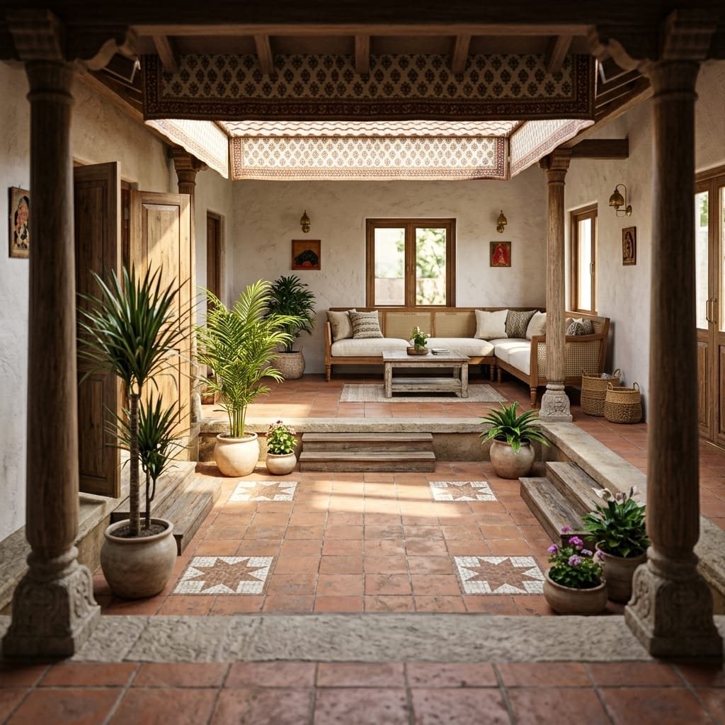 3D Interior Courtyard View