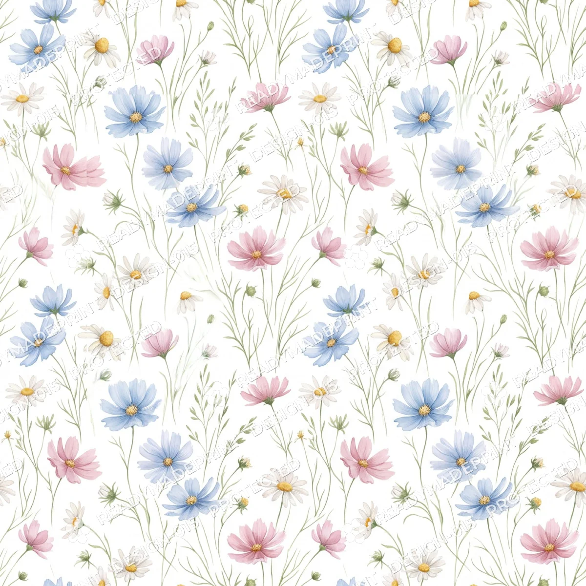 Spring Meadow Daisy Floral Jaal Spring Meadow Daisy Floral Jaal