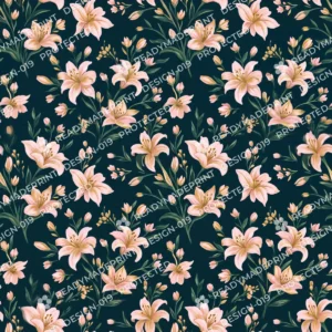 Dark Teal Night Garden Floral Jaal Dark Teal Night Garden Floral Jaal