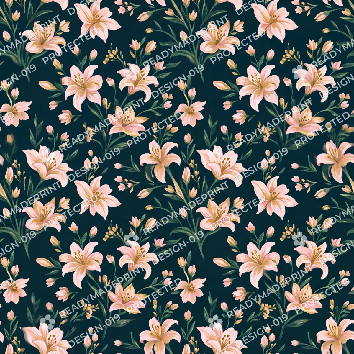 Dark Teal Night Garden Floral Jaal Dark Teal Night Garden Floral Jaal