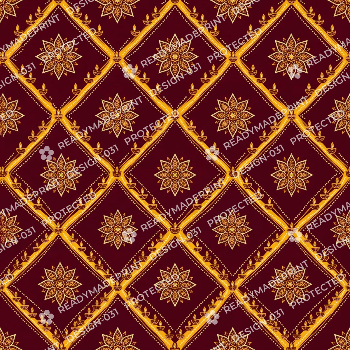 Ajrakh Diamond Jaal Ajrakh Diamond Jaal