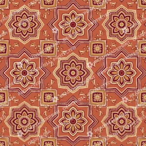 Ajrakh Floral Mandala