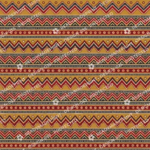 Ajrakh Chevron Stripe