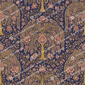 Rustic Earth Kalamkari Elephant Procession