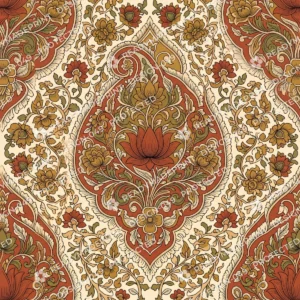 Vintage Cream Srikalahasti Floral Booti
