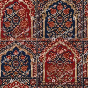 Mughal Arch Floral Mehrab Panel