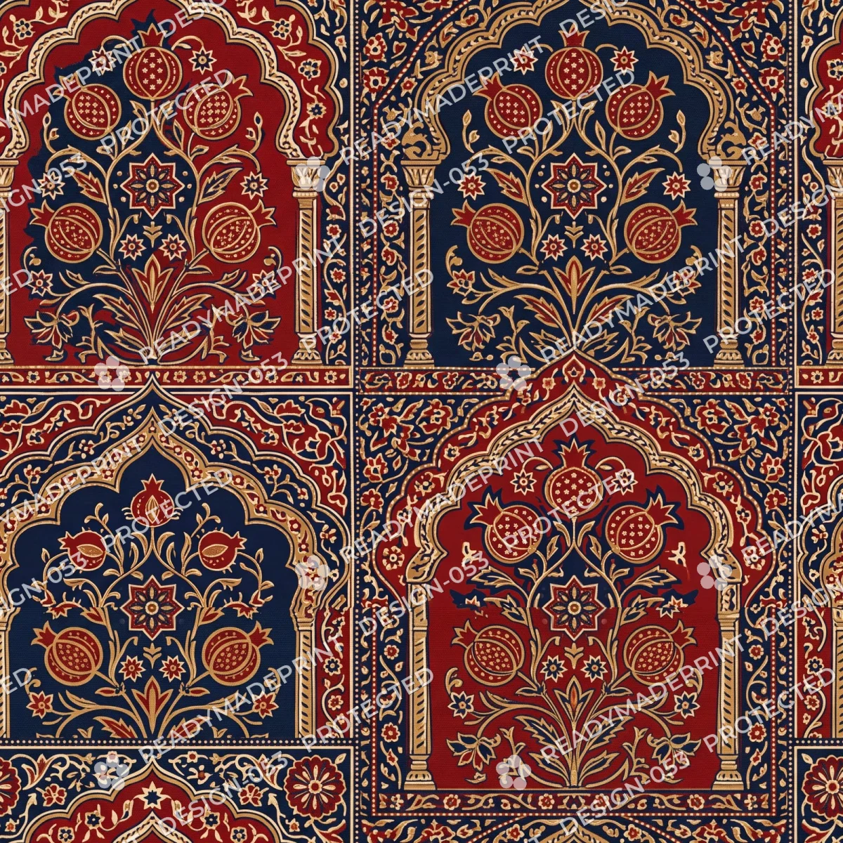 Mughal Arch Floral Mehrab Panel Mughal Arch Floral Mehrab Panel