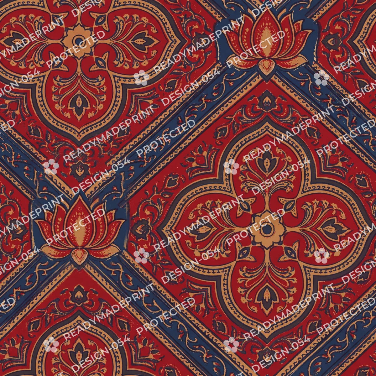 Crimson Banarasi Brocade Medallion Crimson Banarasi Brocade Medallion