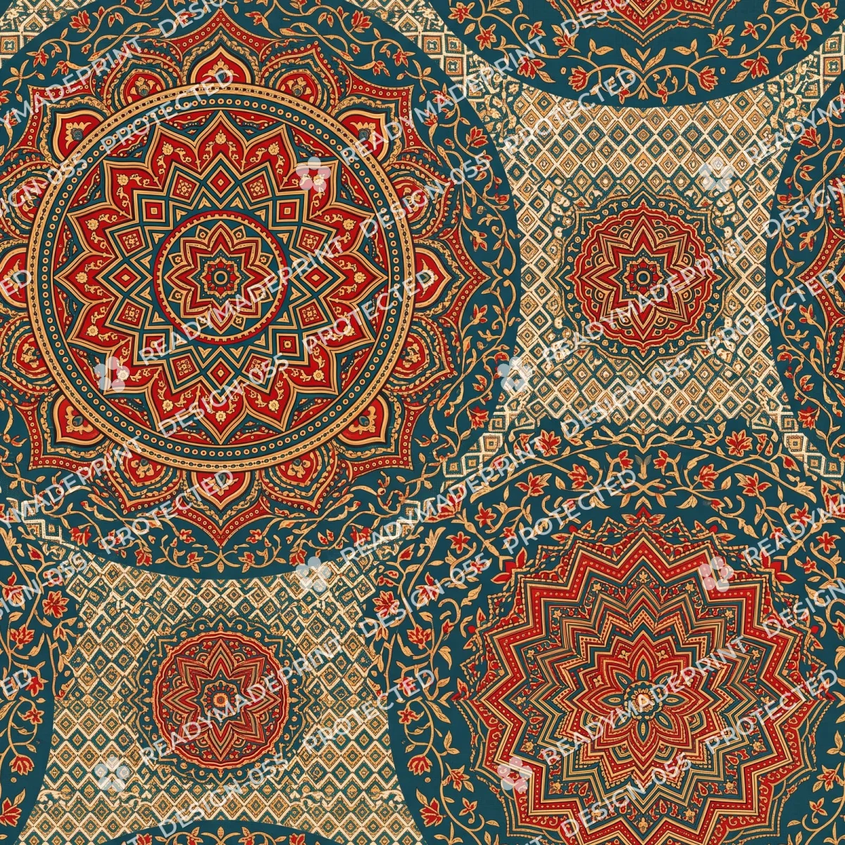 Pichwai Temple Chakra Mandala Pichwai Temple Chakra Mandala