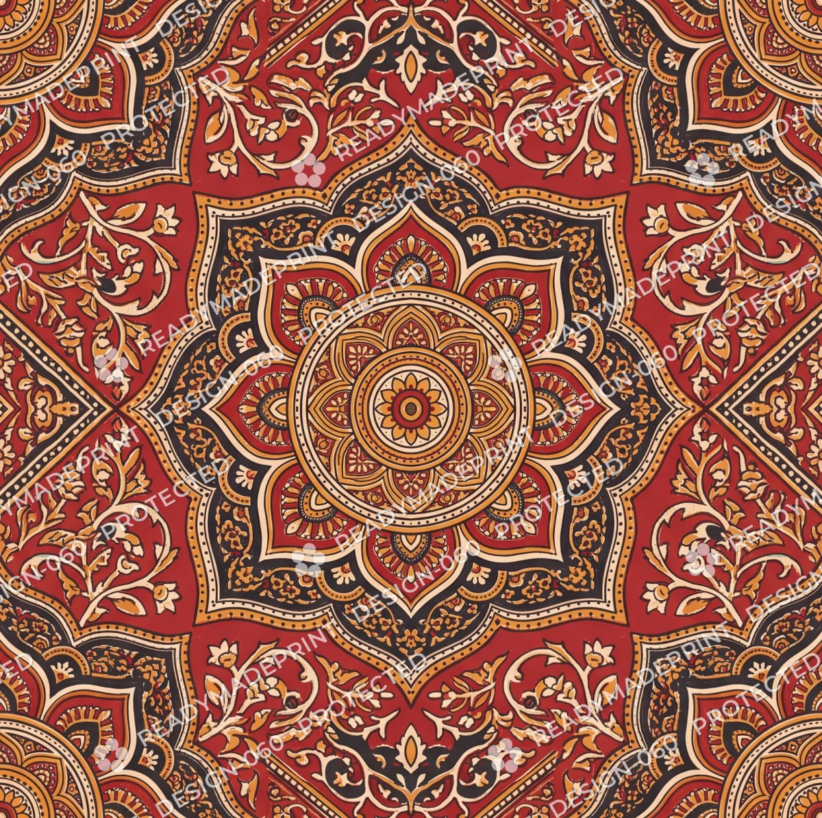 Terracotta Zari Brocade Star Medallion Terracotta Zari Brocade Star Medallion