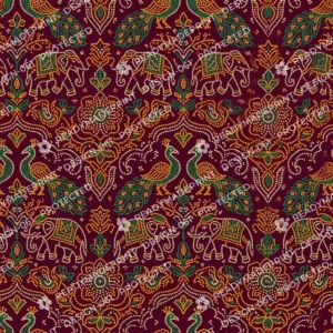 Heritage Paithani Peacock Procession Motif