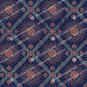 Midnight Indigo Mughal Floral Rosette