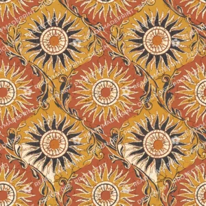 Ochre Marigold Batik Sunburst Jaal