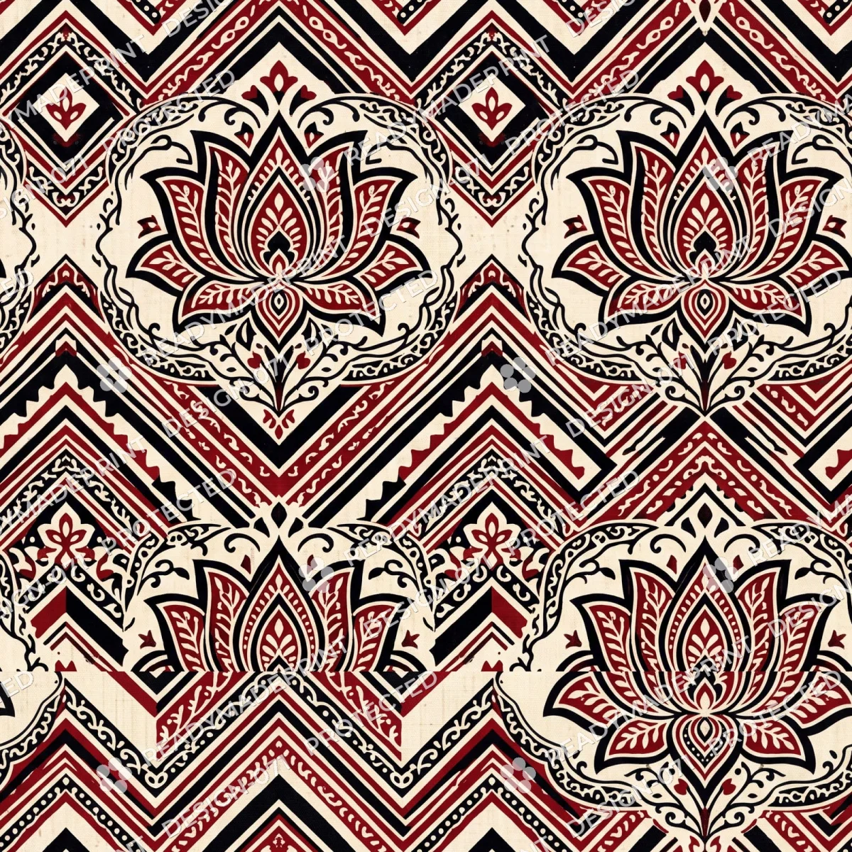 Sepia Bagh Print Paisley Ogee Jaal Sepia Bagh Print Paisley Ogee Jaal