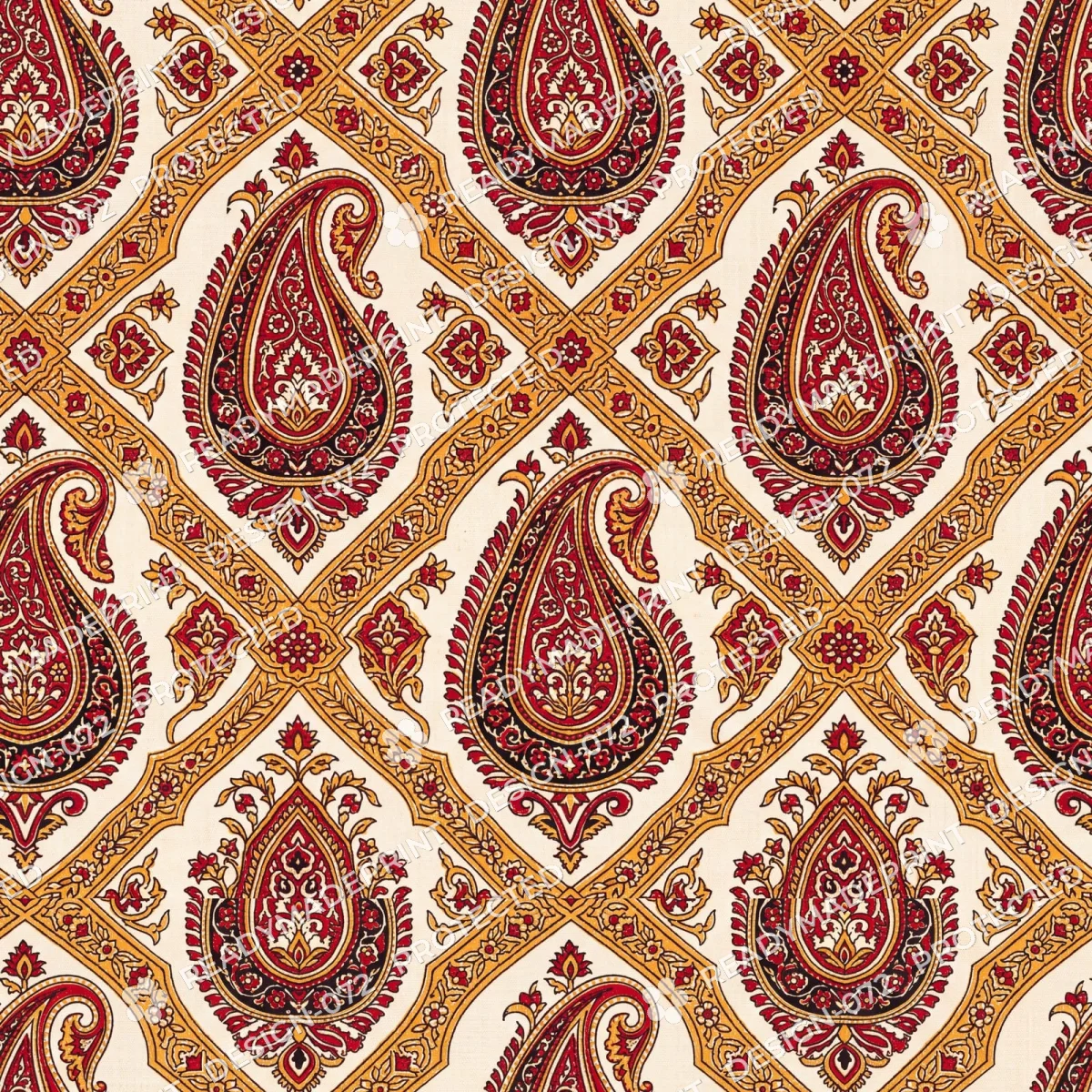 Mustard Ochre Bagh Print Ambi Jaal Mustard Ochre Bagh Print Ambi Jaal