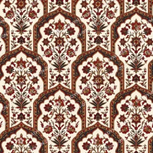 Terracotta Bagh Print Jharokha Arch Jaal