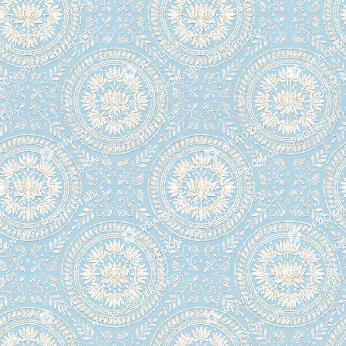 Ivory Chikankari Mandala Jaal Ivory Chikankari Mandala Jaal