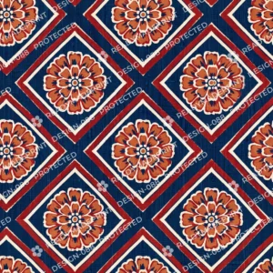 Indigo Dabu Blossom Jaal