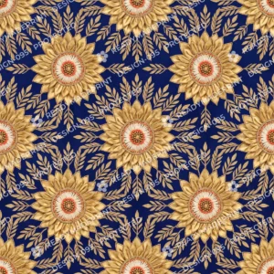Navy Blue Gota Patti Sunburst Jaal