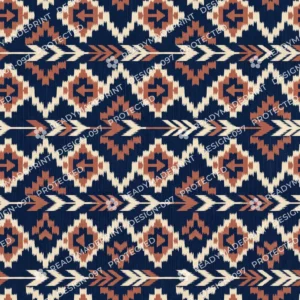 Indigo Ikat Diamond Jaal