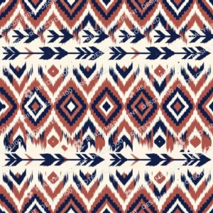 Indigo Ikat Diamond Jaal 04