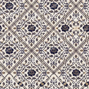 Navy Blue Jamdani Vine Jaal