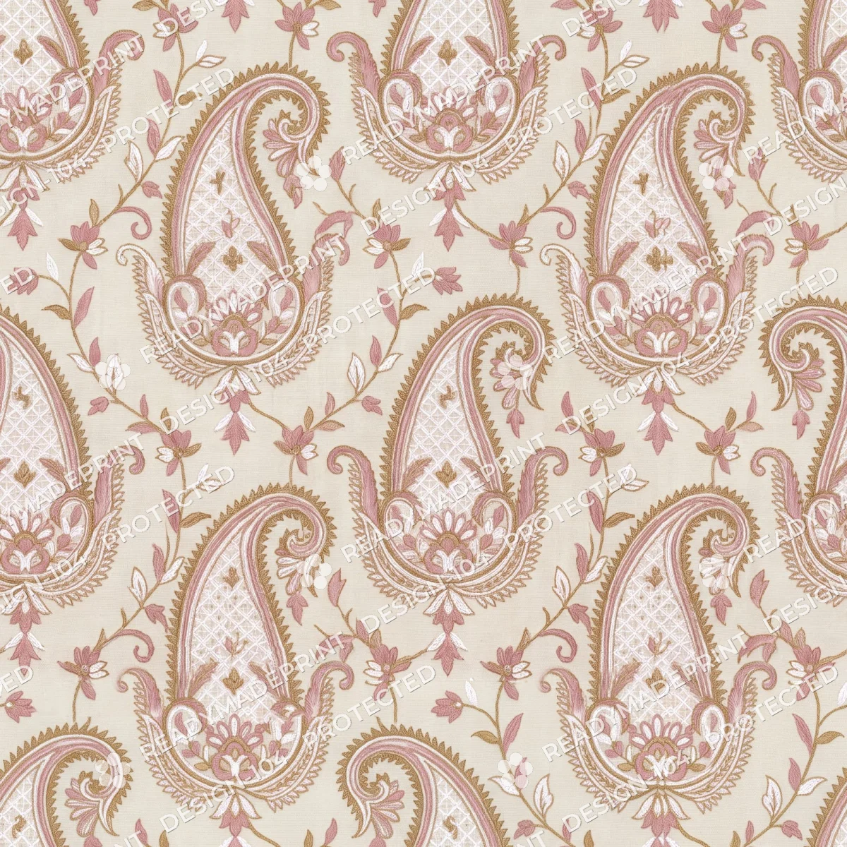 Dusty Rose Jamdani Paisley Jaal Dusty Rose Jamdani Paisley Jaal
