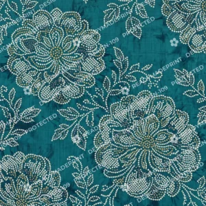 Deep Teal Shibori Medallion Jaal