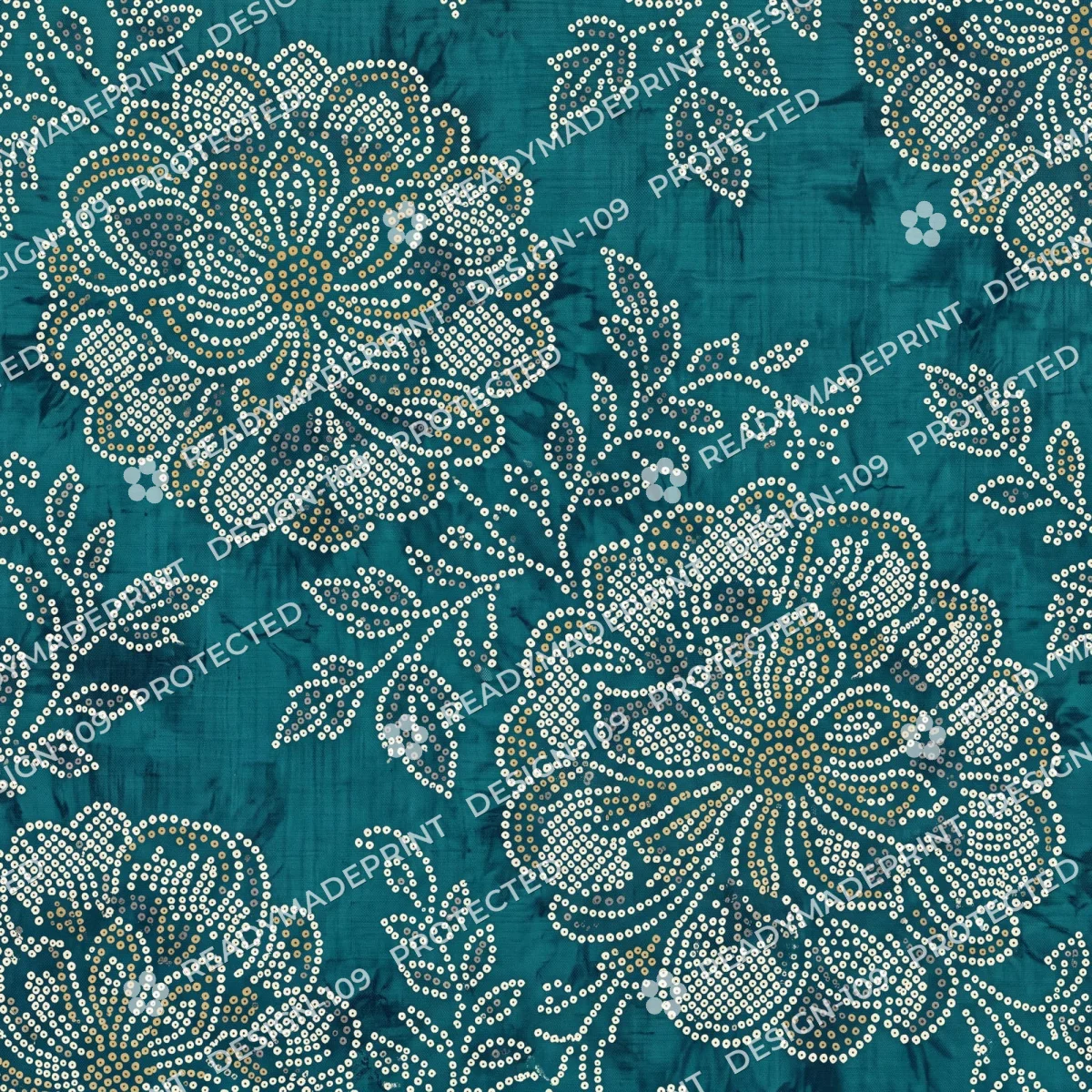 Deep Teal Shibori Medallion Jaal Deep Teal Shibori Medallion Jaal