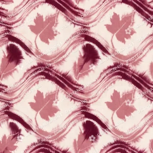 Maroon Shibori Leaf Jaal