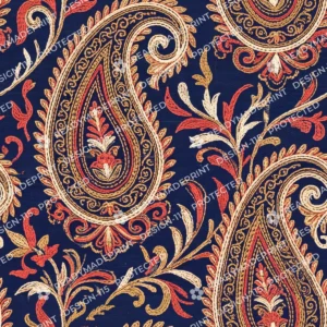 Navy Blue Kantha Paisley Jaal
