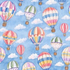 Watercolor Hot Air Balloon Sky