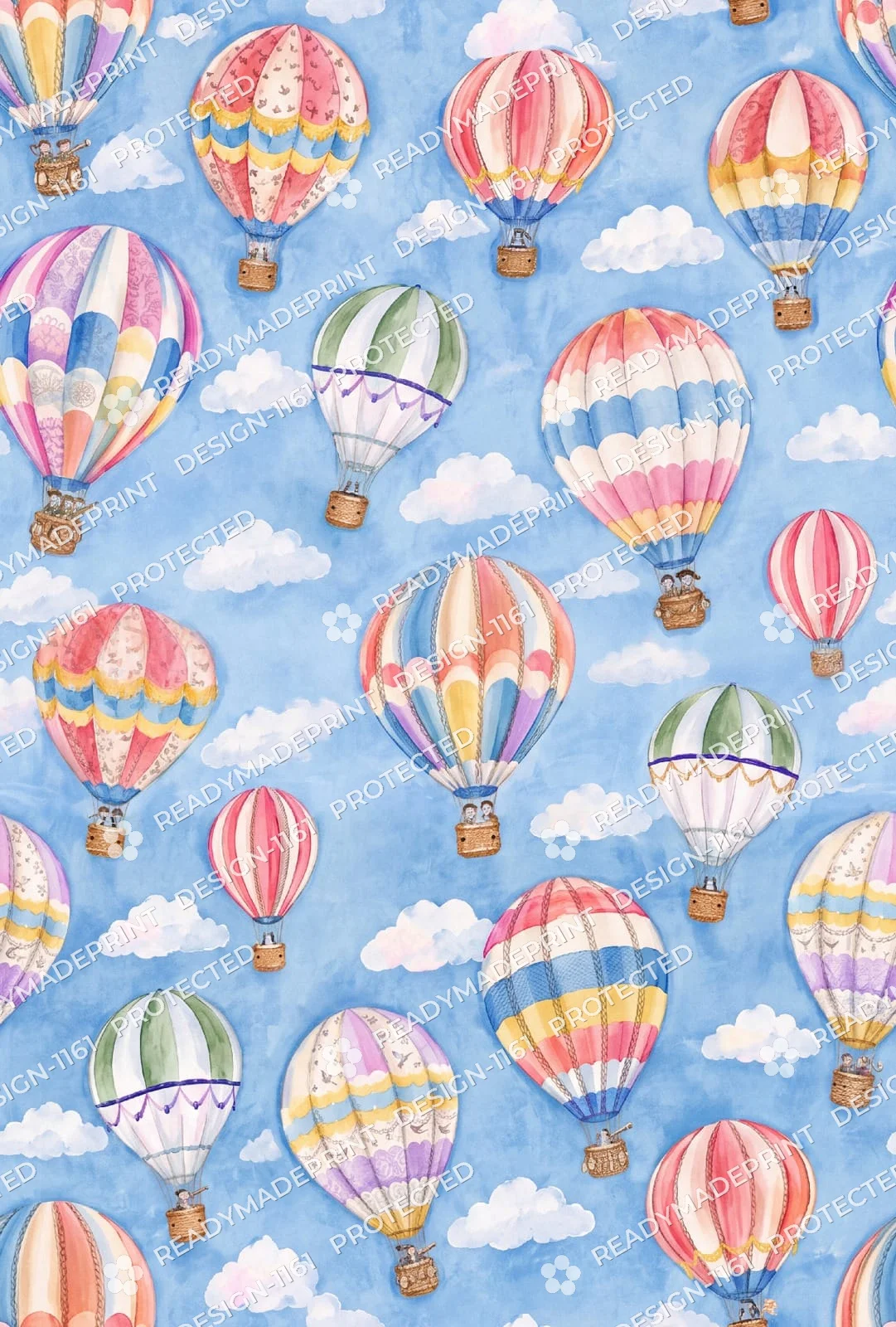 Watercolor Hot Air Balloon Sky Watercolor Hot Air Balloon Sky