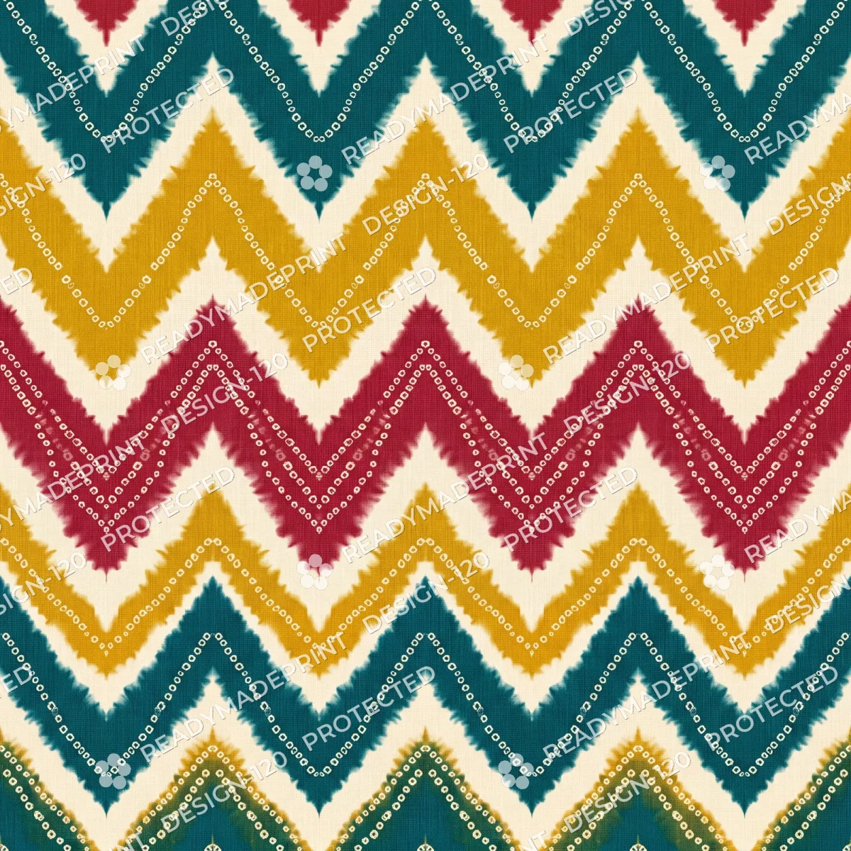 Deep Teal Leheriya Chevron Jaal Deep Teal Leheriya Chevron Jaal