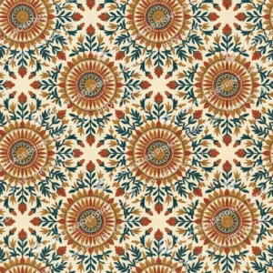 Terracotta Phulkari Sunburst Jaal
