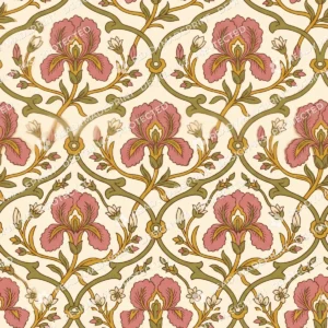 Dusty Rose Sanganeri Vine Jaal