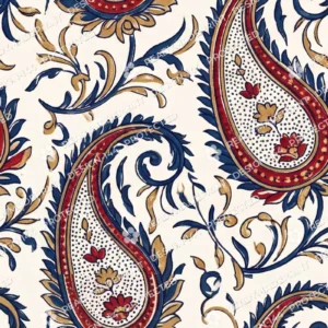 Indigo Sanganeri Paisley Jaal