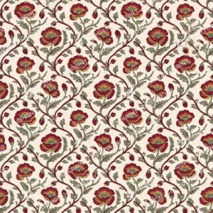 Maroon Sanganeri Vine Jaal 02
