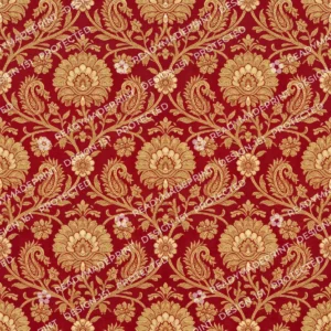 Madder Red Zari Rosette Jaal