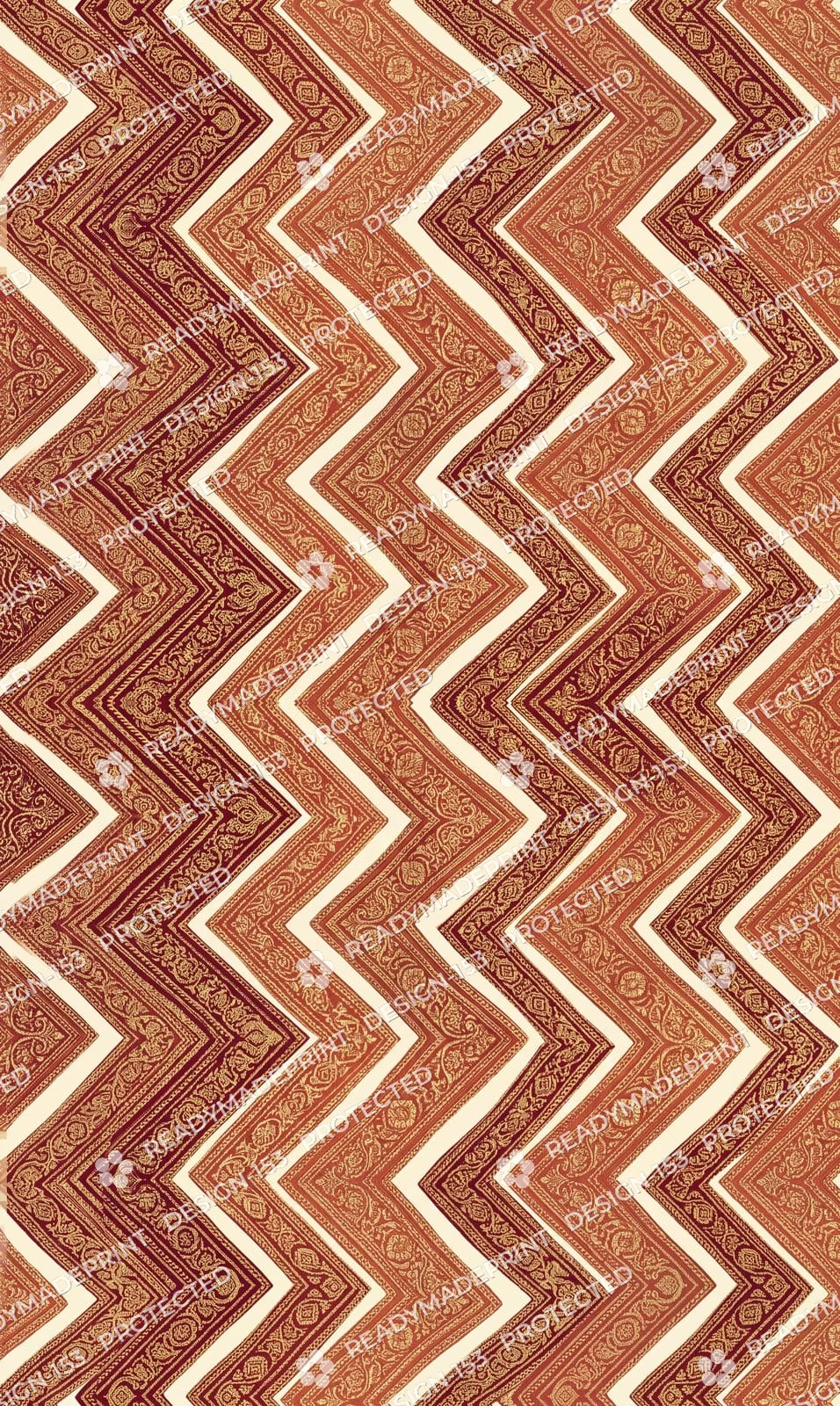 Maroon Zari Chevron Jaal Maroon Zari Chevron Jaal
