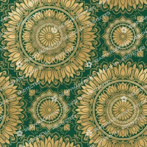 Olive Zari Sunburst Jaal