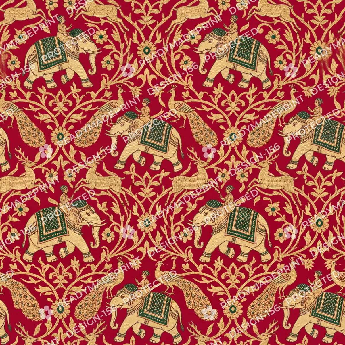Madder Red Banarasi Brocade Shikargah Jaal Madder Red Banarasi Brocade Shikargah Jaal