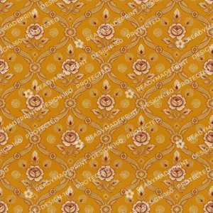 Mustard Banarasi Brocade Blossom Jaal