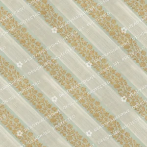 Sage Green Chanderi Floral Jaal