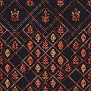 Charcoal Kasuti Trellis Jaal